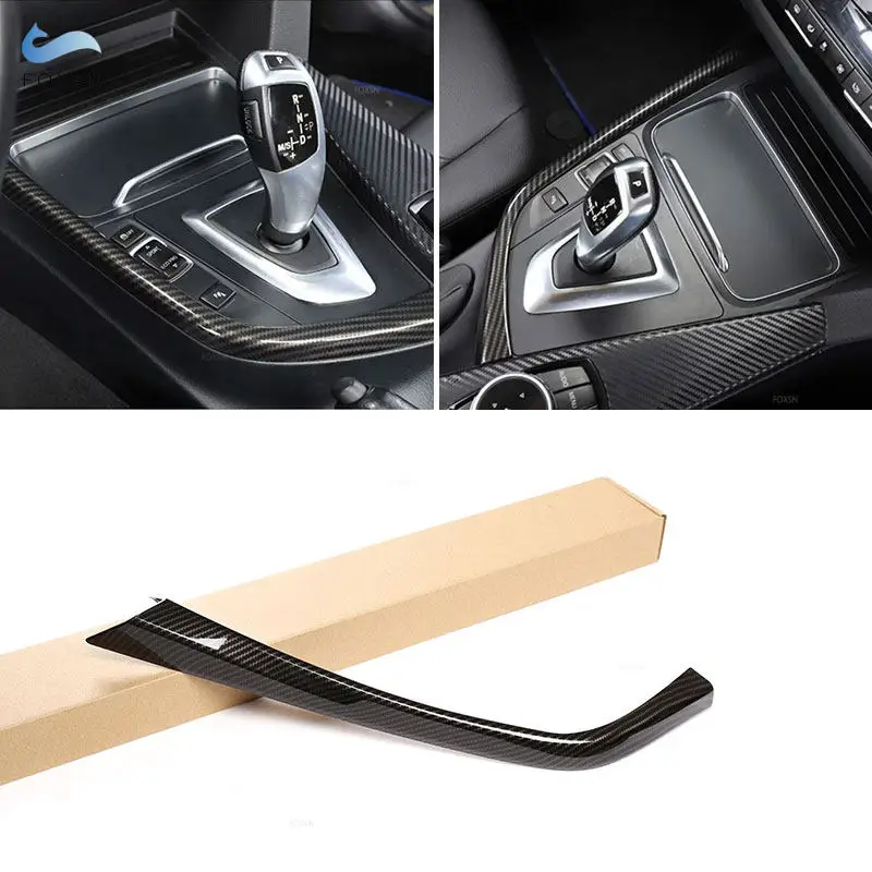 Car Accessories L-Shape Center Gear Shift Panel Frame Trim Strip For BMW 3 4 Series 3GT F30 F31 F32 F36 2013 2014 2015 -2019 LHD