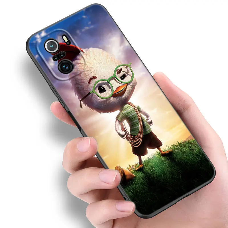 Disney Chicken Little Phone Case For Xiaomi POCO X3 X4 NFC F5 M2 M3 M4 M6 X5 Pro F3 F4 GT 5G C31 C55 M5S Black Silicone Cover