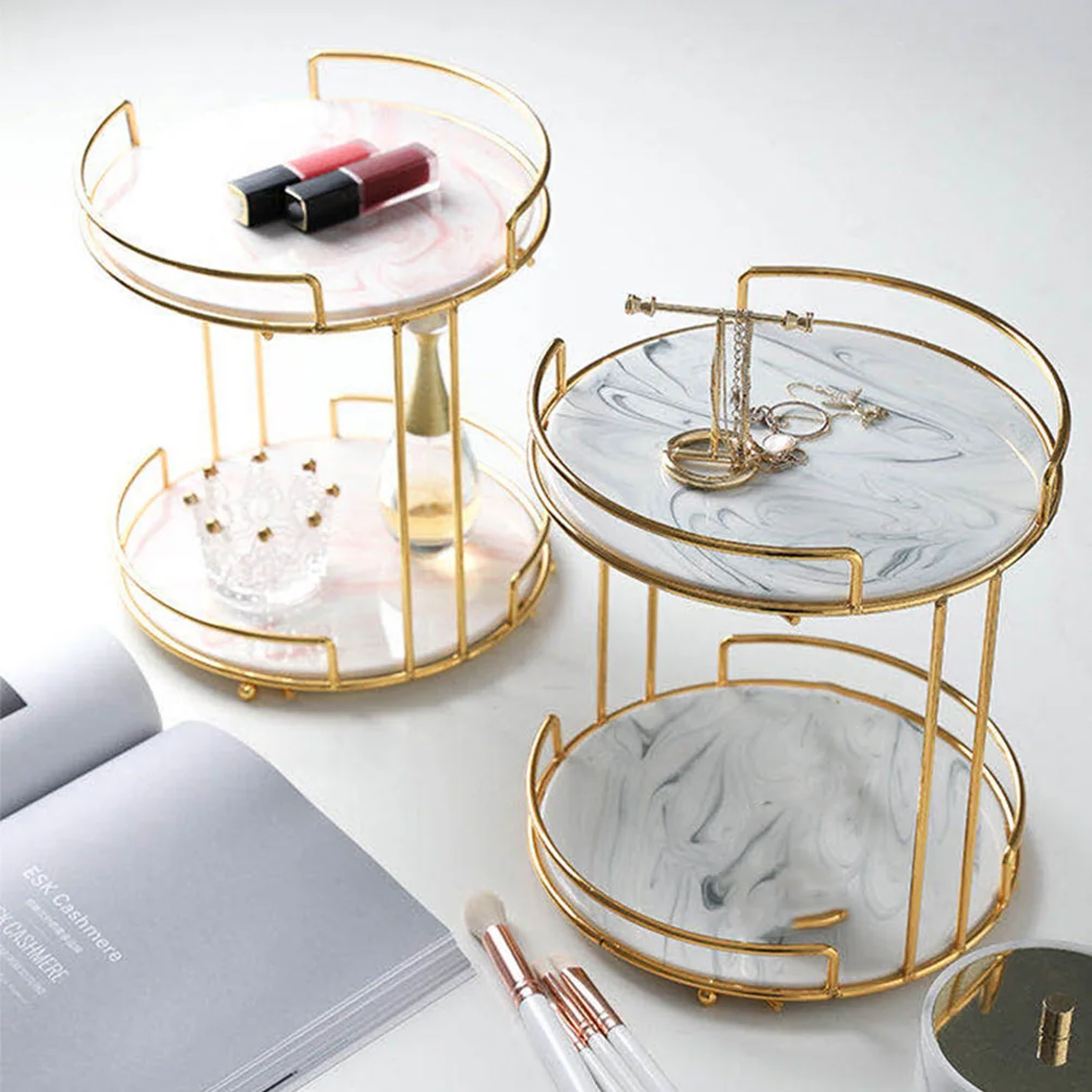 1Pcs Practical Makeup Storage Rack Metal Jewelry Cosmetics Organizer Multi-Layer Desktop Storage Shelf Jewelry Display Rack