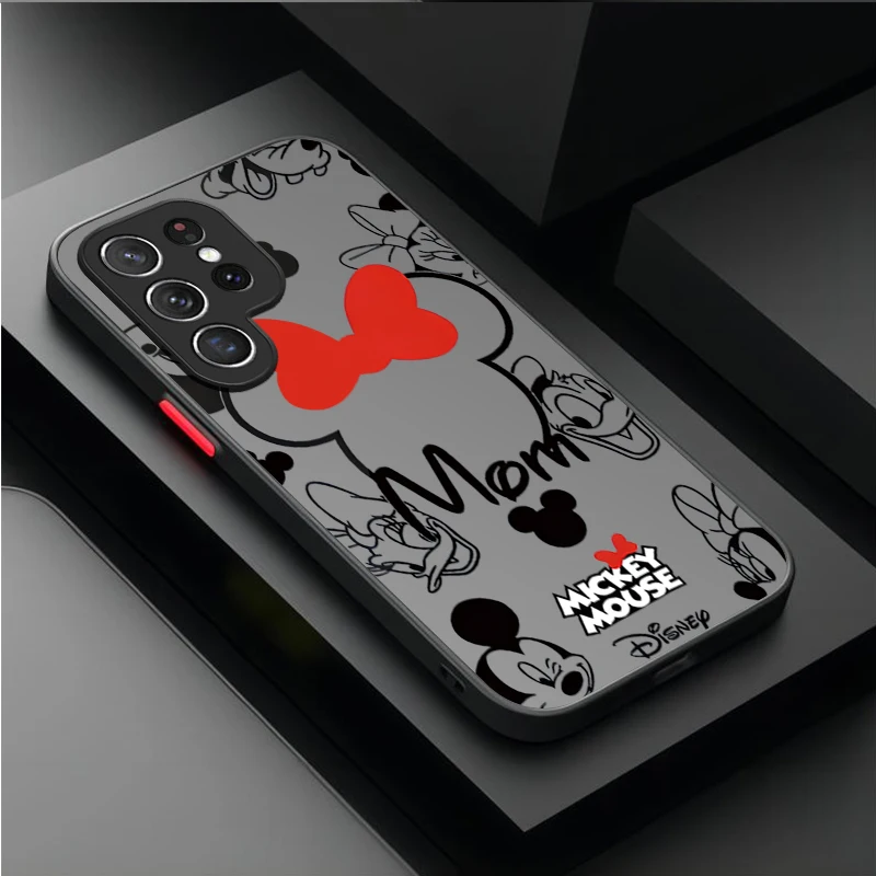 Disney-Coque en silicone pour Samsung Galaxy, Mitch, Minnie, Rouge, S24, S23, S22 Ultra, S21, S20, FE, S10 Plus, Note 20, 10, A15, A25, A35, A55