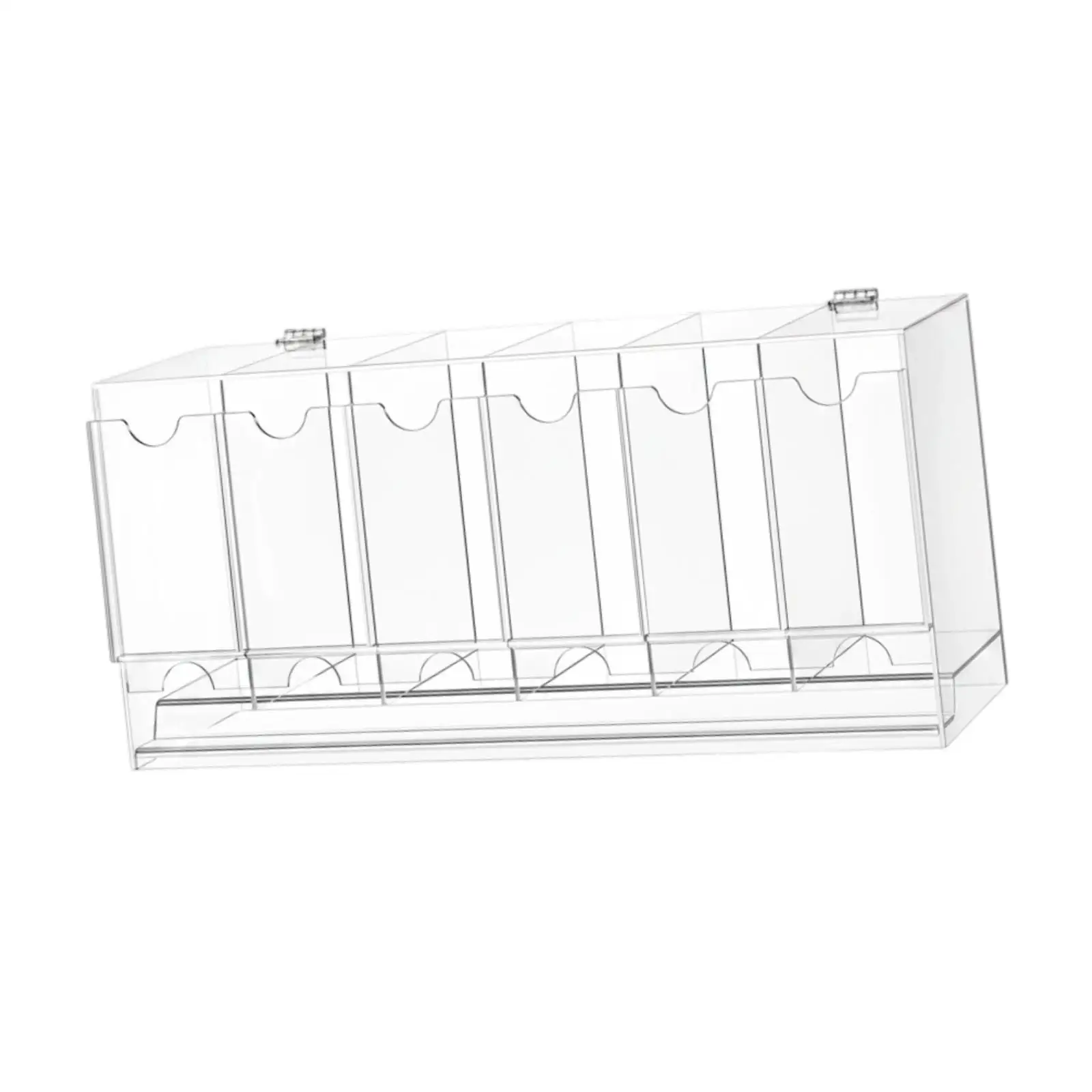 Dispenser Acrylic Display Storage Organizer With Six Slots Easy Access Card Holder Suitable for Collector Desktop Gift Storage