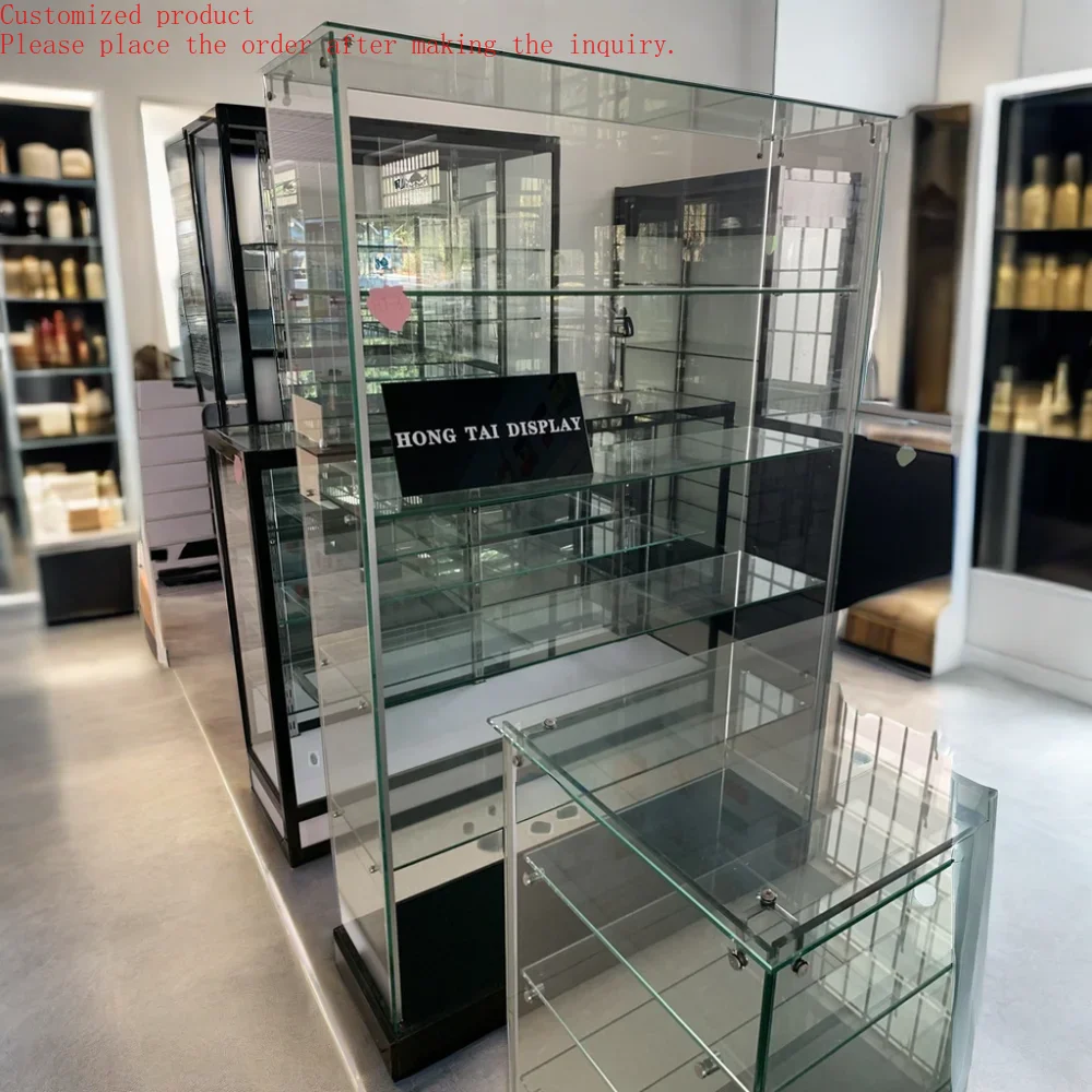 

Custom.Showcase-Style Glass Display Cabinet and Tempered Glass Smoke Shop Display Customized Size showcase