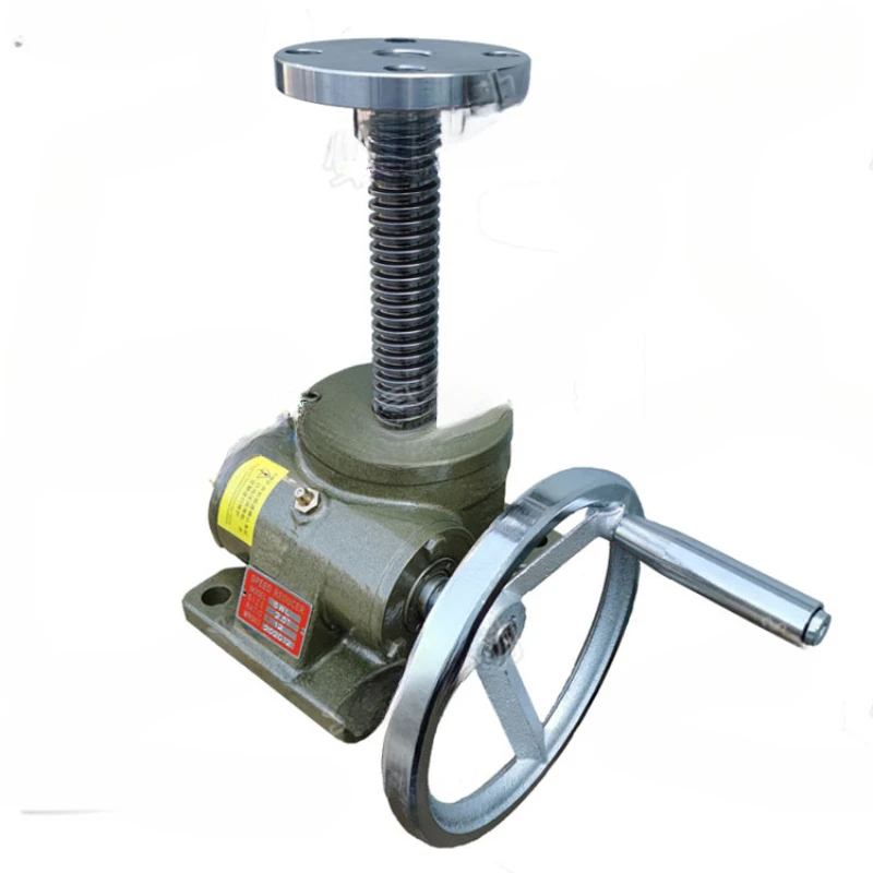 

Screw elevator spiral screw worm turbine electric hand cranked manual hoist small deceleration ball