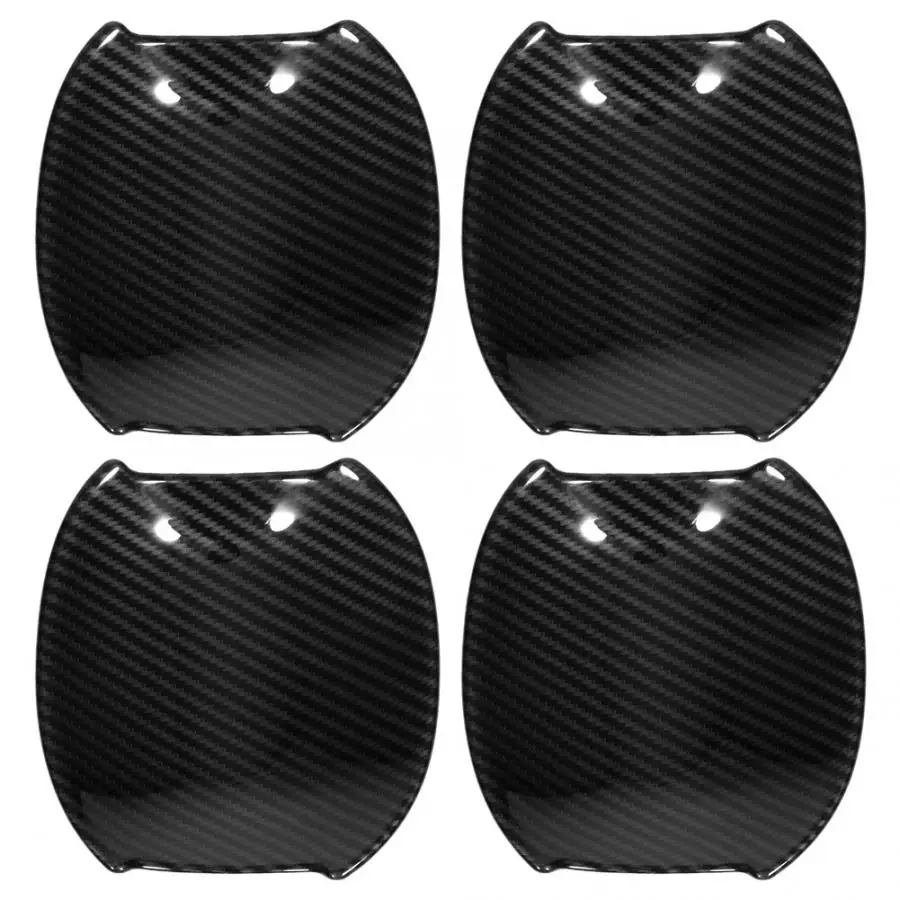 Car Carbon Fiber Style Door Exterior Bowl Ornament Accessories Fit for Jaguar f-pace F Pace X76 2016