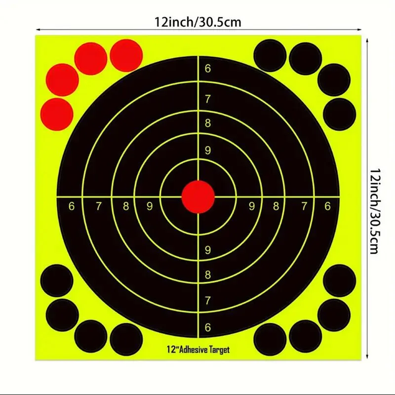 Яркие флуоресцентные желтые гигантские наклейки с брызгами по мишеням, страйкбольные мишени для точных снимков, мгновенная обратная связь