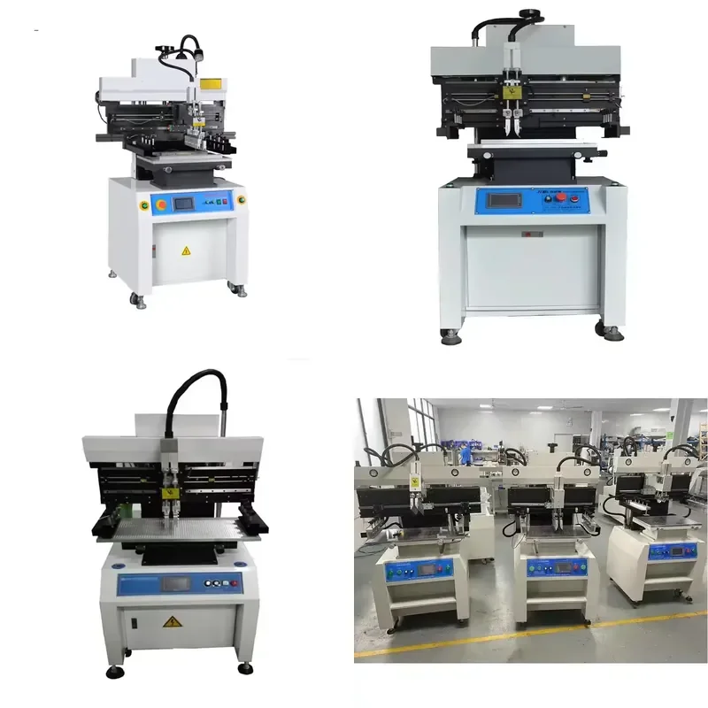 for JC Semi-automatic PCB Solder Paste Printing Machine Engine PLC Stainless Steel SMT Production Line Electronic Machinery