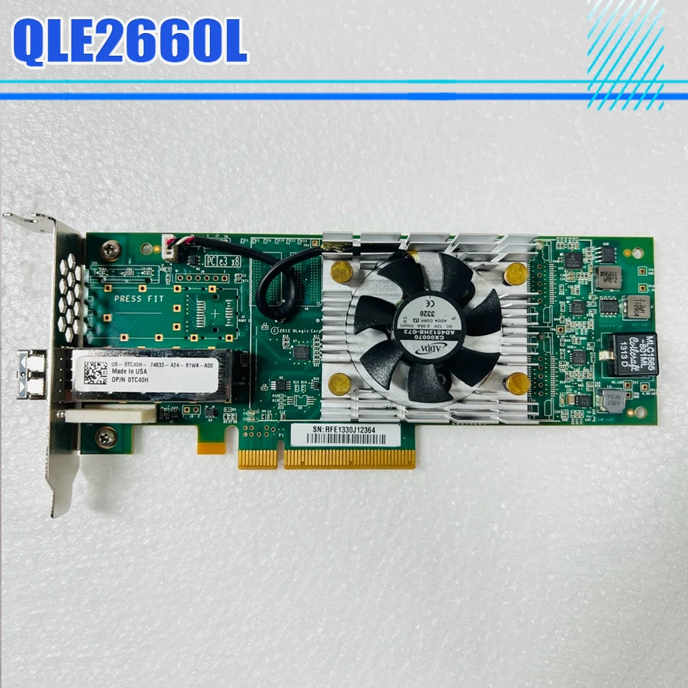 

QLE2660L 0TC40H 0H28RN 00187V 04MNKF 16G Single Port HBA Fiber Optic Card