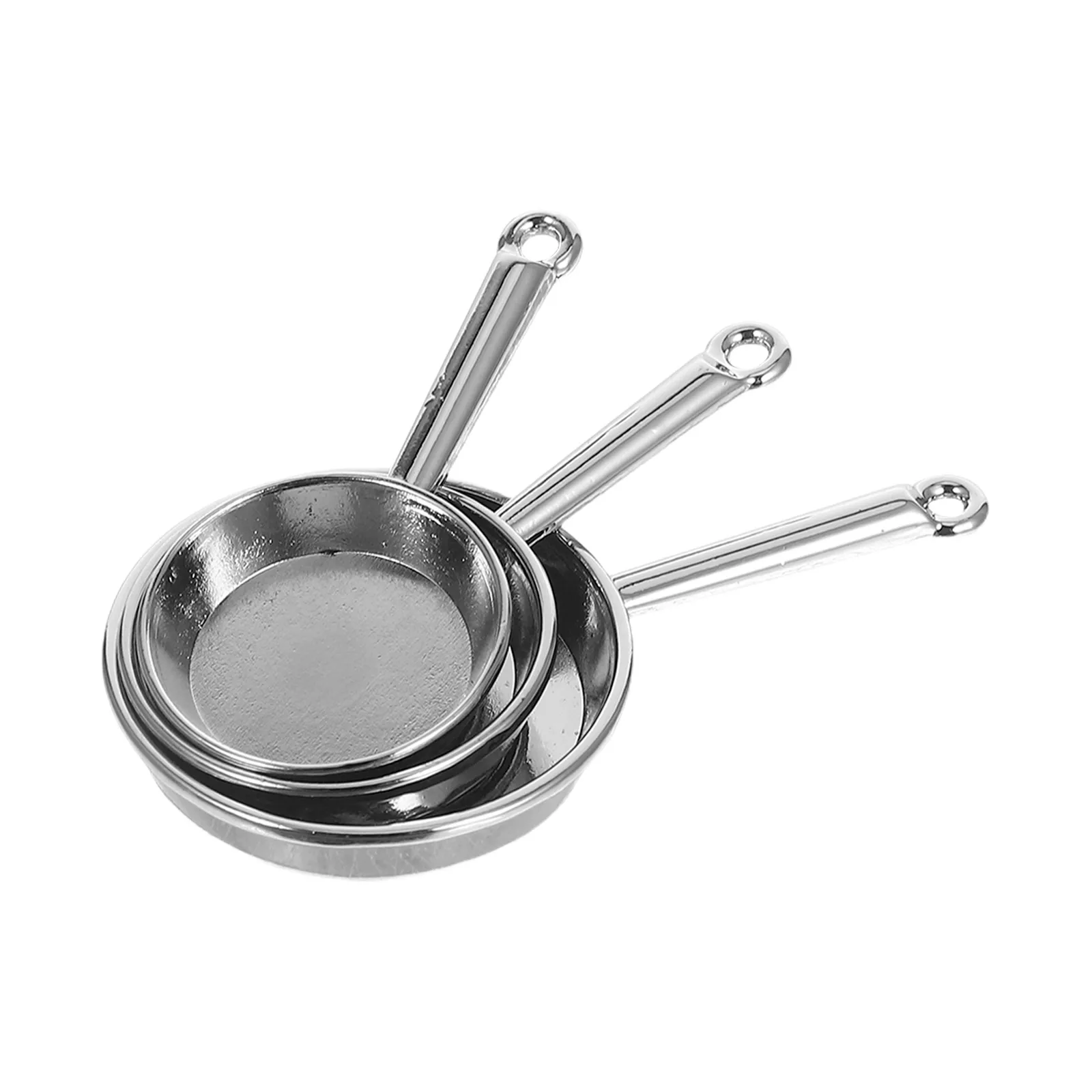 Ustensiles de cuisine pour maison de poupée, poêle Miniature, accessoires de cuisson, décoration de meubles, 3 pièces