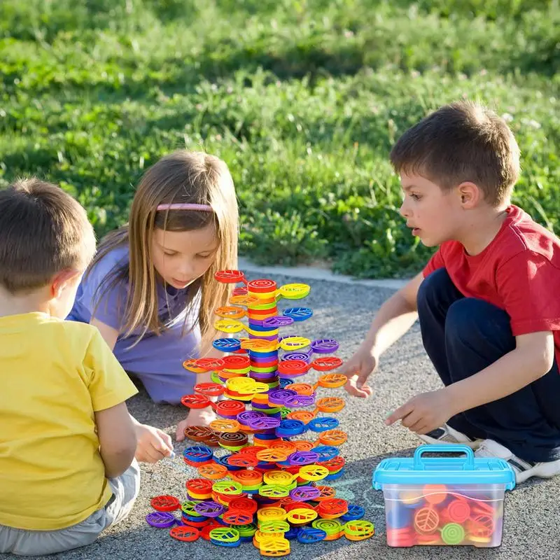 Juguetes de apilamiento, bloques de construcción de equilibrio, rompecabezas, juguetes, Kit de apilamiento de árboles, tren, coordinación mano-ojo, diversión de aprendizaje Pla