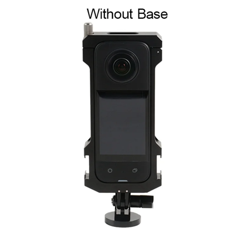 AED5-For Insta 360 X3 قفص حماية معدني حافظة كاميرا الحركة البانورامية مع 1/4 خيوط حامل الحذاء البارد