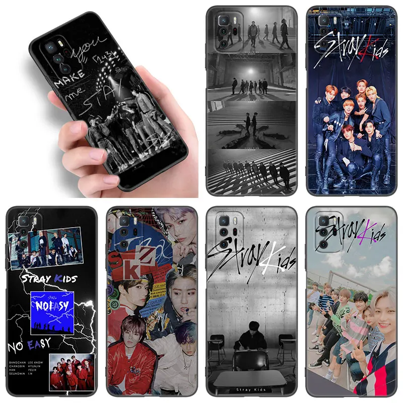 Kpop Stray Kids custodia in Silicone nero per Xiaomi Redmi Note 9 10 11 11S 11T 12 13 Pro 5G Plus 9S 10S 12S