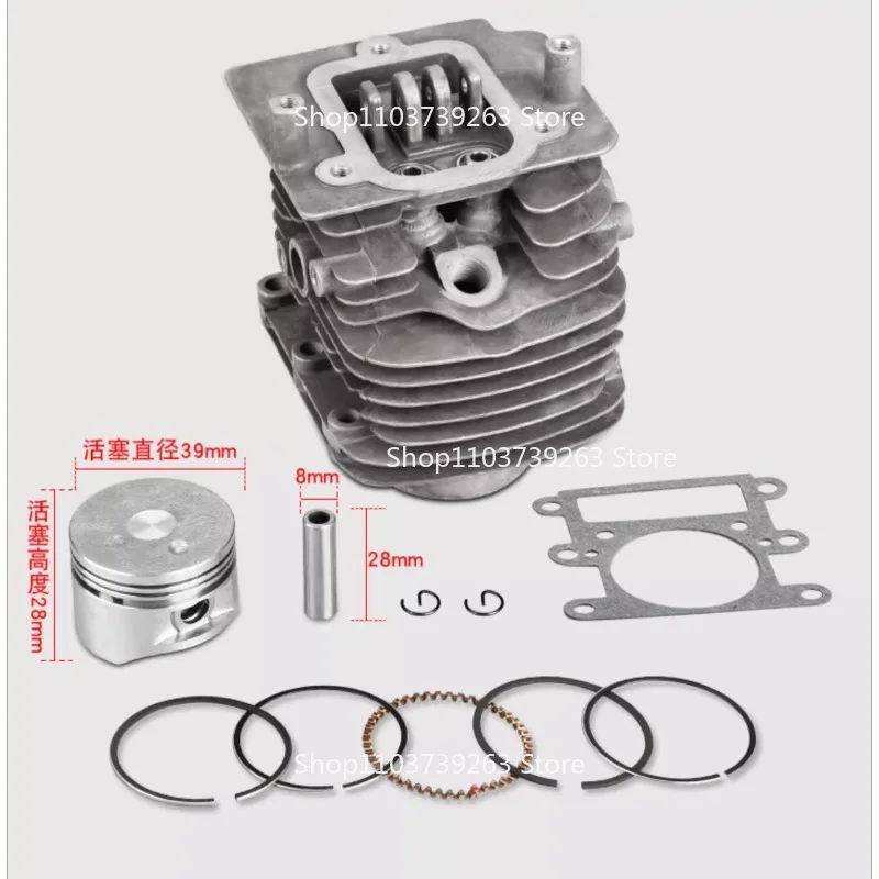 مناسبة ل Zongshen S35 مجموعة اسطوانة جزازة العشب الصغيرة 139-8 تيتان جزازة العشب اسطوانة بطانة المكبس الدائري