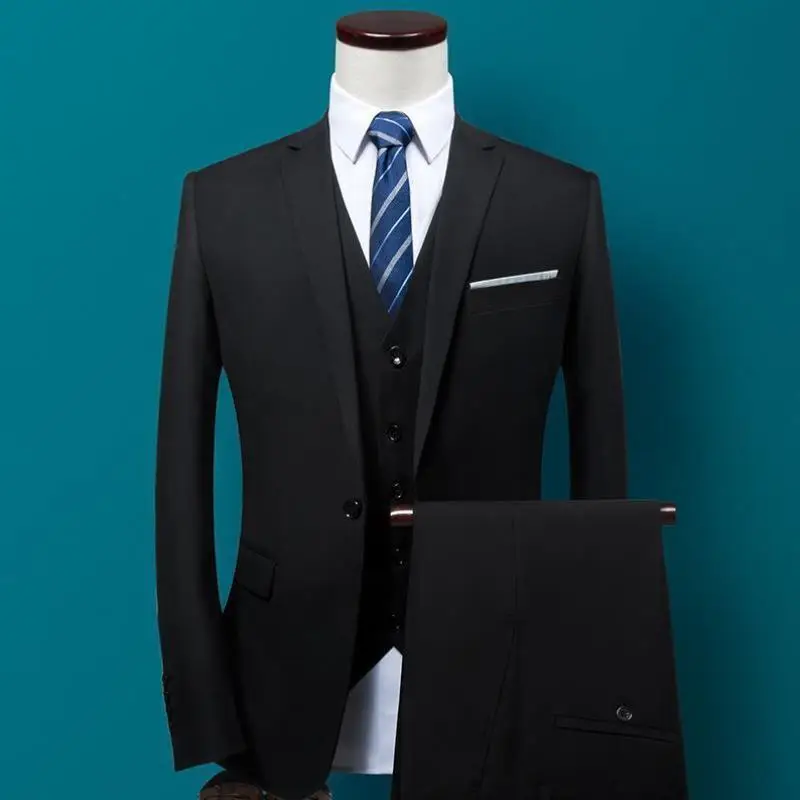 

Casual Mens Suit Set Thiened Special Wide Youth Faion Spring Seven Sve Double Breasted Pure Color Busin Casual Wear