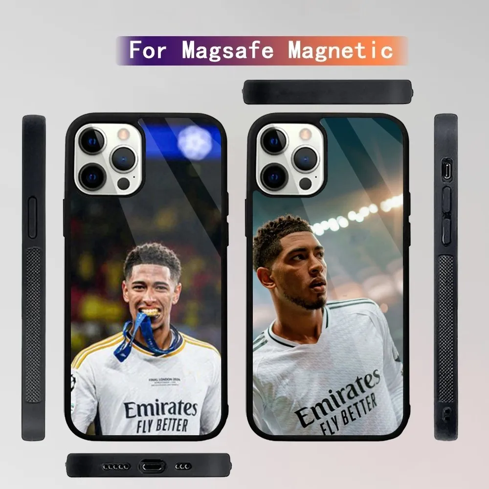 

Football J-Jude B-Bellingham Phone Case For iPhone 16,15,14,13,12,11,Plus,Pro,Max Mini Magsafe Magnetic Wireless Charging