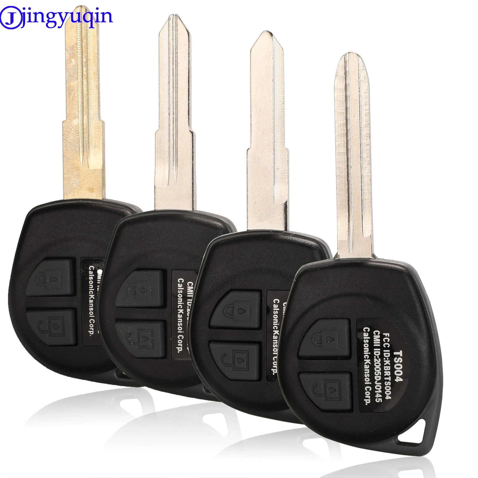 

jingyuqin Replace Car Key Shell Fob Case+Rubber Pad For Suzuki Swift Grand SX4 Liana Aerio Vitara GRAND VITARA ALTO Jimny key