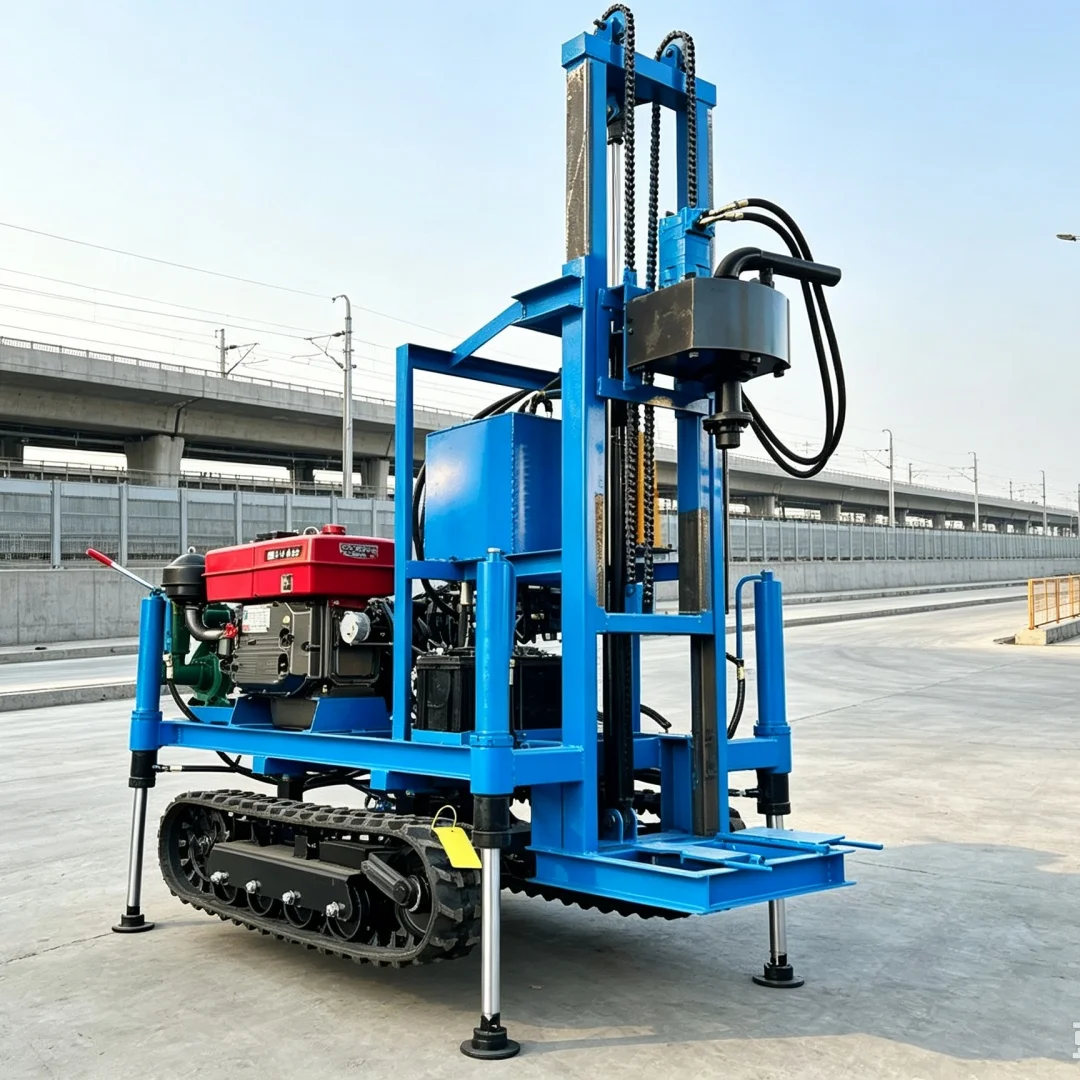 Customized Mini Crawler Water Well Drilling Rig, Drilling Machine for Mountain, Orchard and Household Use
