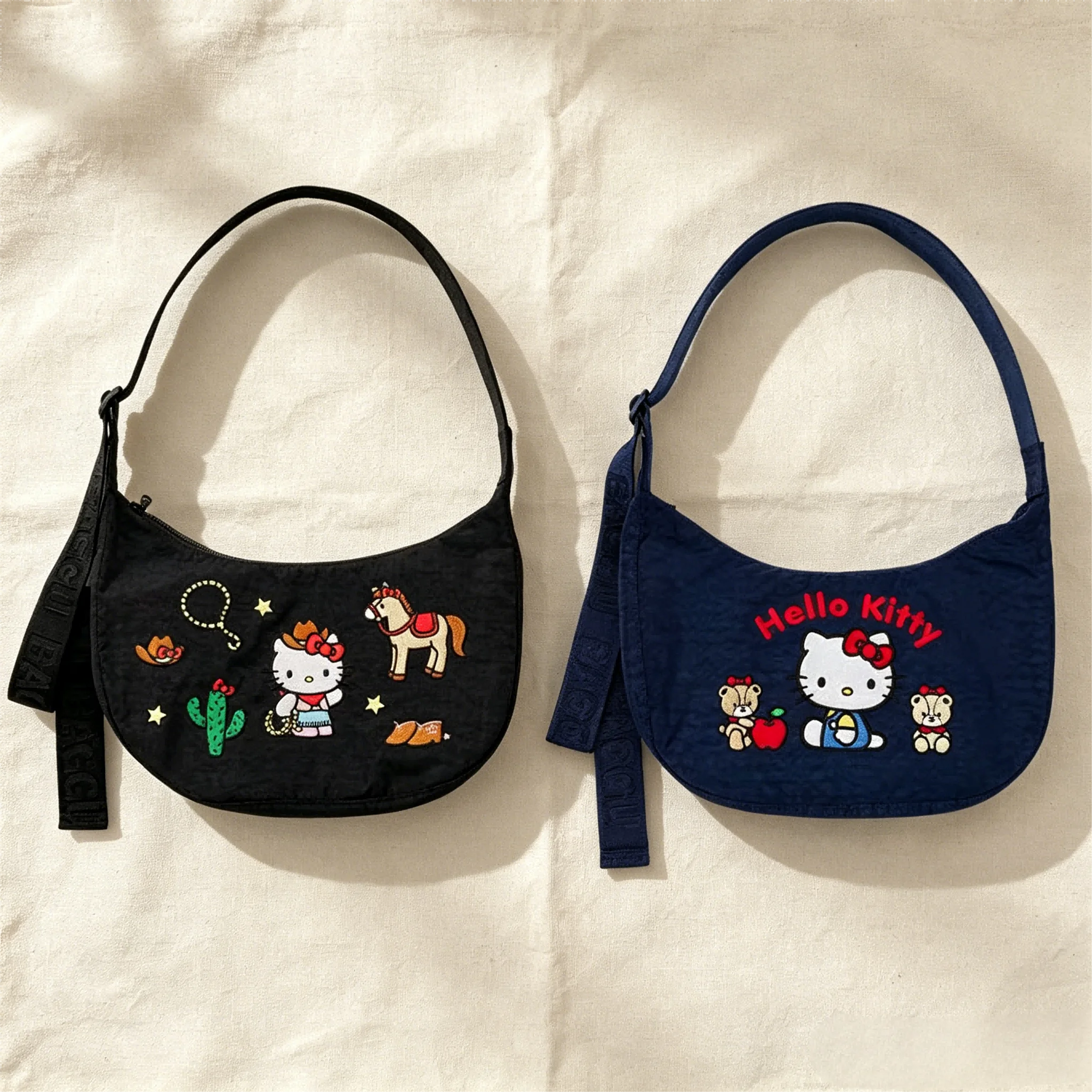 2026 Sanrio Kawaii Hello Kitty Dumpling Crossbody Bag, Adjustable Shoulder Strap Mini Purse, Cute Gift Toy for Girls Daily Use