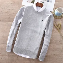 100%Cotton Sweaters Spring Autumn Casual Polos Jersey Men Solid Pullovers Long Sleeve Harmont nt O-Neck Blaine Plus Size Sweater