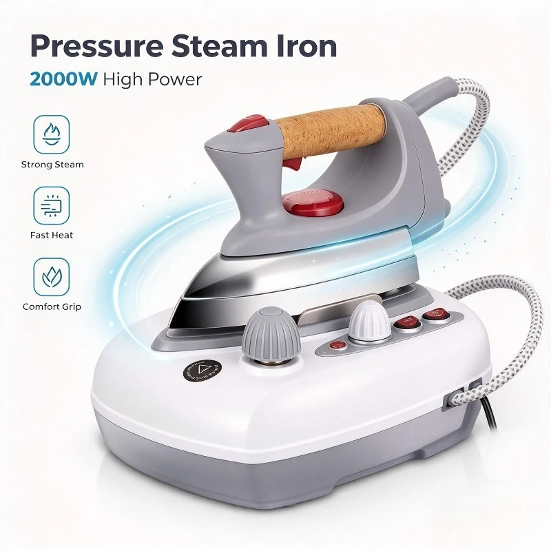 2000W High Pressure Steam Iron High Power Electric Garment Ironing Machine for Household Clothes Ironing