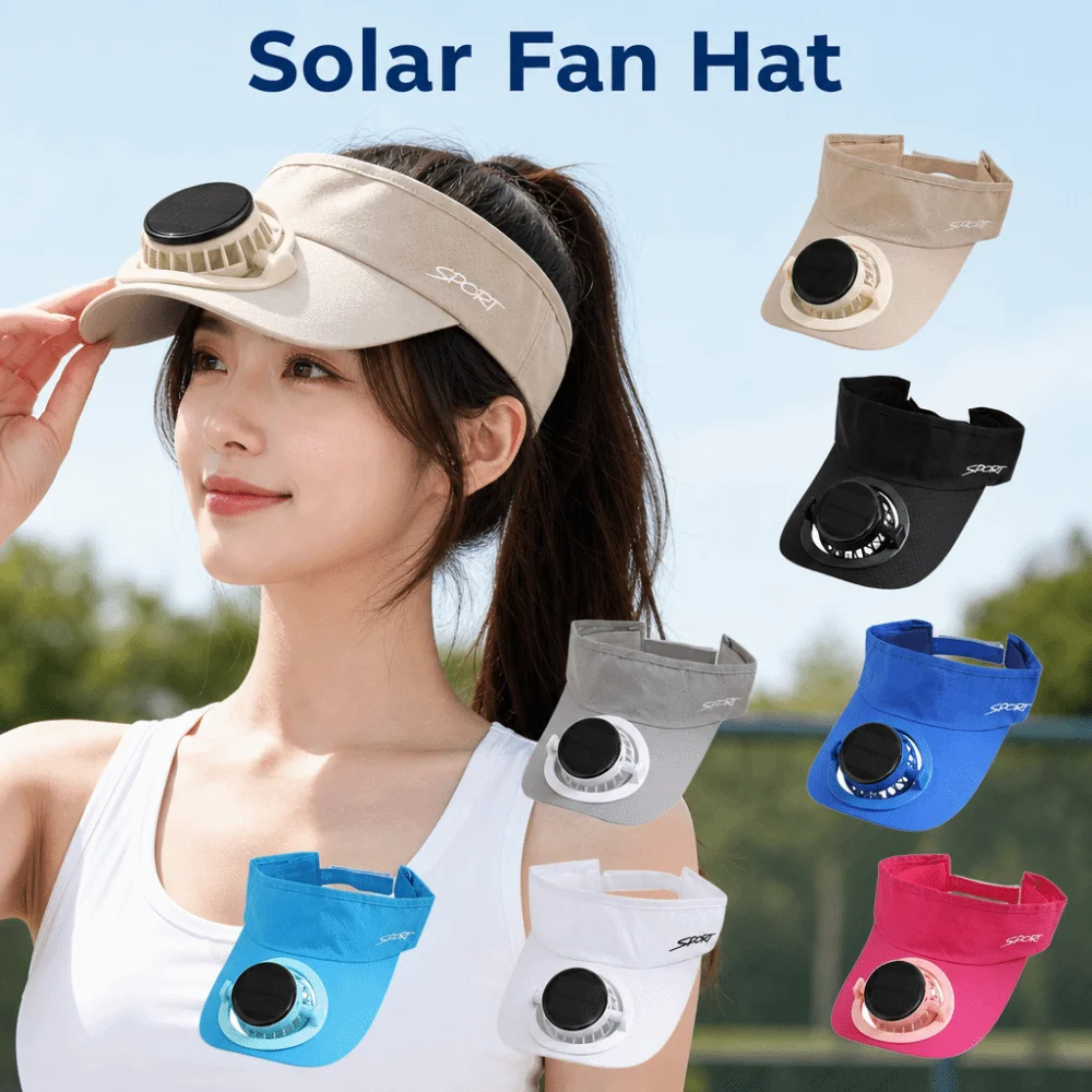 Gift Breathable Solar Fan Hat Elastic Rechargeable Summer Fan Visor Cap UV Protection Adjustable Cooling Sunshade Hat Sport