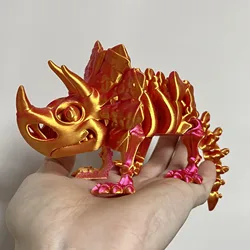 3D printing triangle dragon model Chinese Loong joint free activity creative collection desktop decoration animation model gift