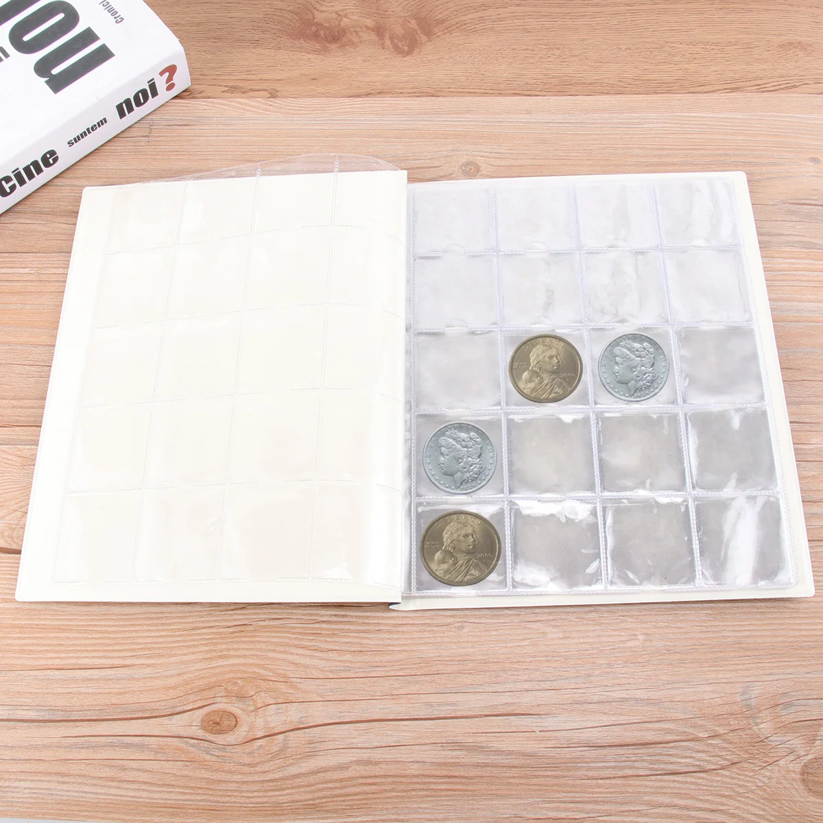 

Органайзер для сбора монет, синий портативный держатель для монет, альбом для сбора монет, альбом для сбора монет