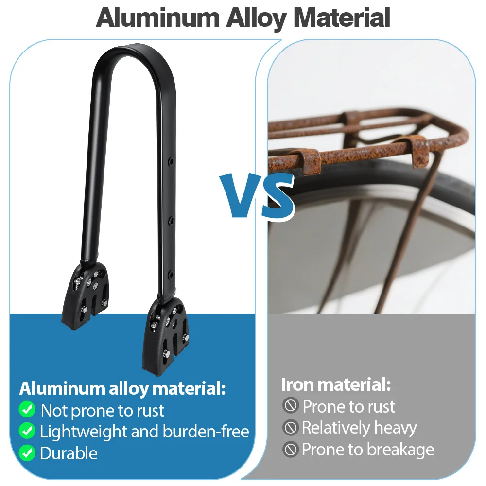 Adjustable Aluminum Alloy Bicycle Luggage Carrier Gravel Bike Universal Bike Rear Shelf  Front Fork Shelf Bag For Bikepacking