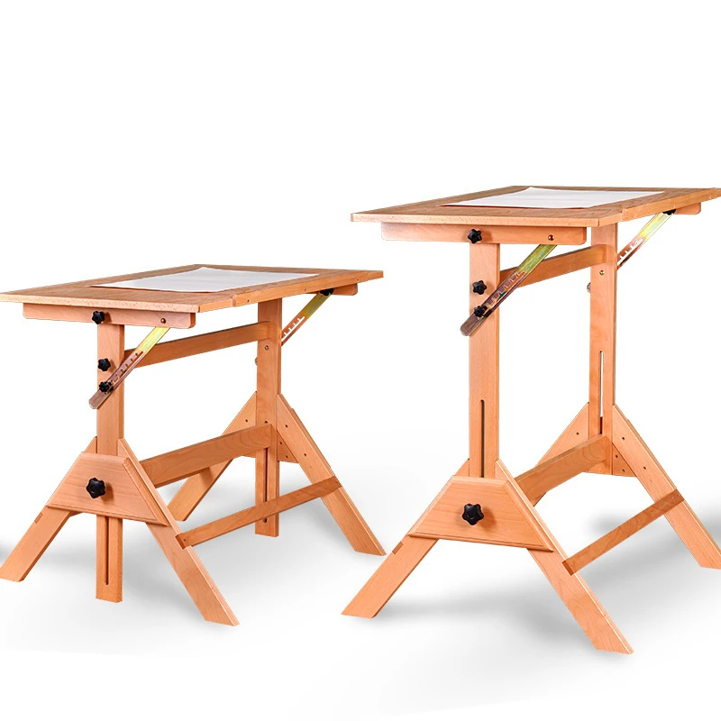 Solid Wood Drafting Table, Designer Drawing Table