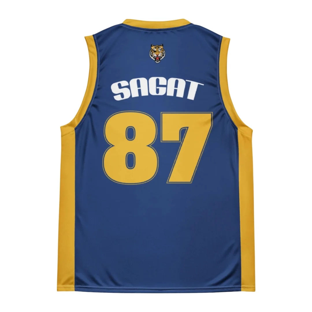 God of Muay Thai Men's Basketball Jersey Tiger Graphic Summer Sleeveless Shirt Tank Top Sagat 87 Vintage Sportswear Casual Vest