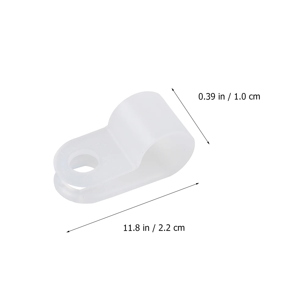 

100pcs R-Type Whole Wire Clip Thickened Plastic Bundle Clips Durable Waterproof Wire Organizer -Resistant Circuit