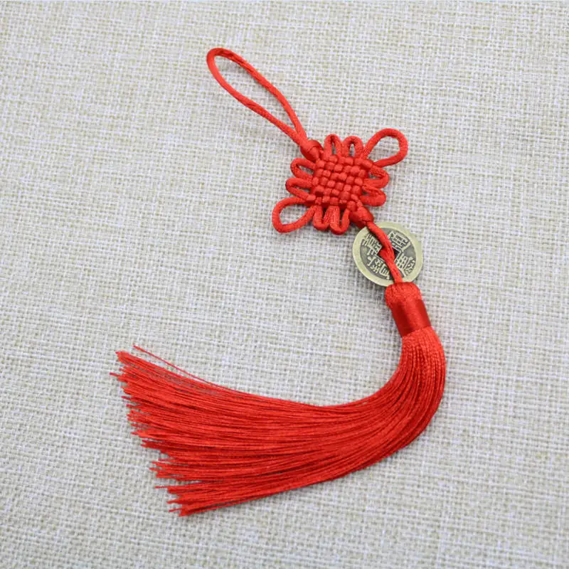 CHING Mascot Prosperity Car Decor Ancient Good Fortune Copper Coins Fengshui Home Lucky Charms Chinese manual Knot Protection