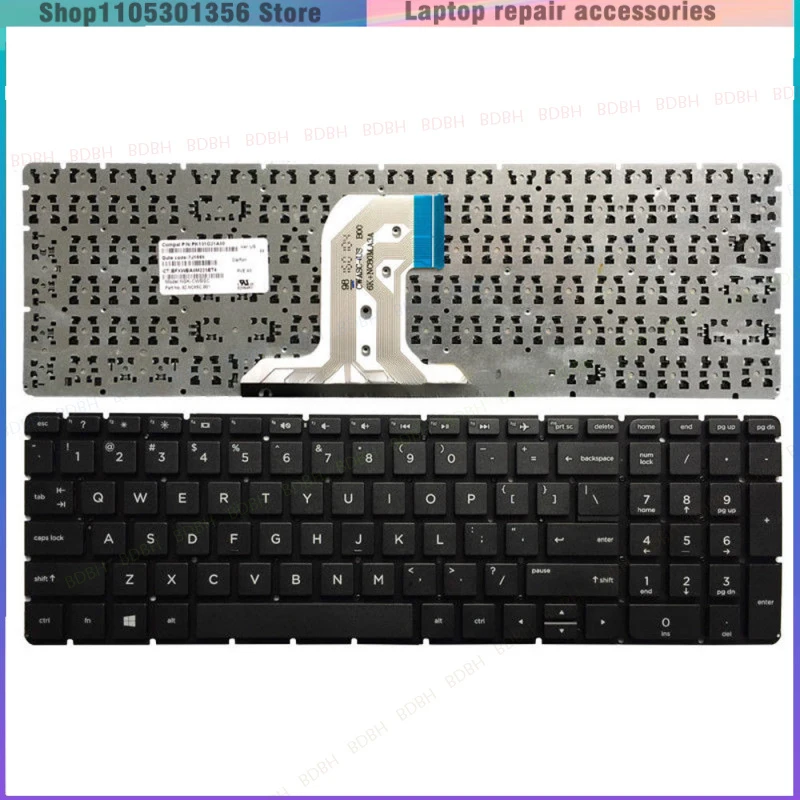 New for HP Pavilion 250 G5 255 G5 256 G5 15-BA 15-AY laptop keyboard US no frame