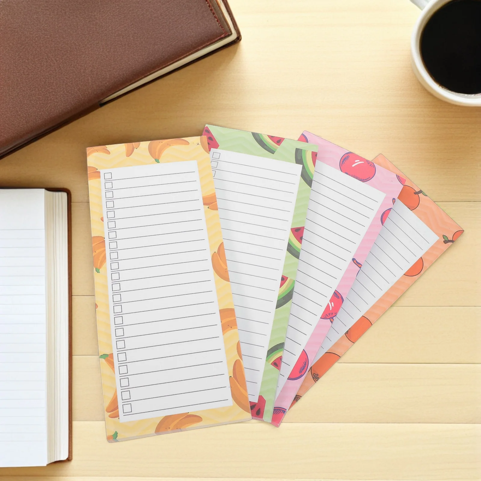 4Pcs Magnetic Grocery List Notepads Tear Off Refrigerator Notepad Planning Memo Pad Fridge Shopping Magnet Pad