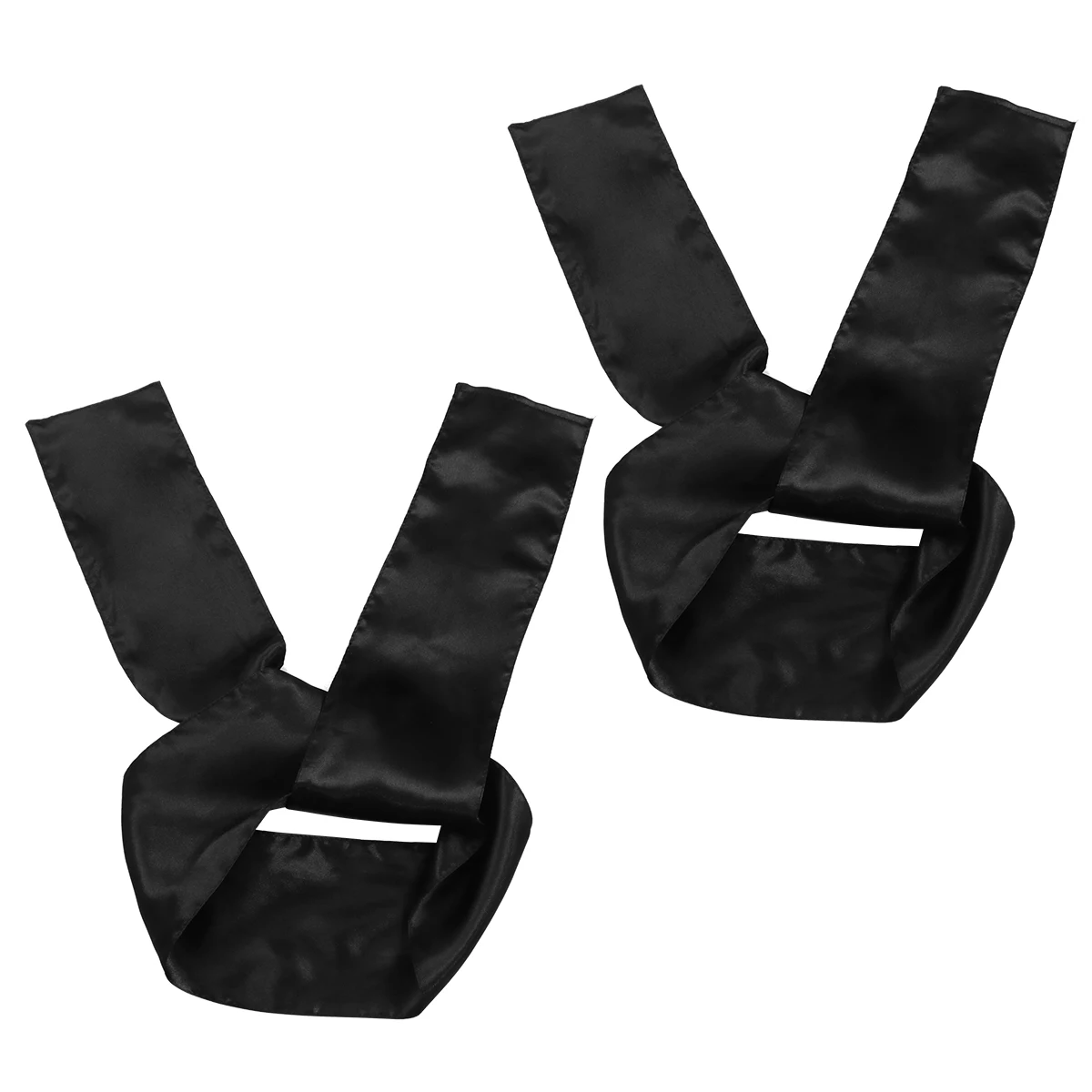 

2pcs Black Grip B Satin Headb s Non Hair Wraps Silk Scarf Practical Quality Decorative Travel Outdoor Indoor Activities