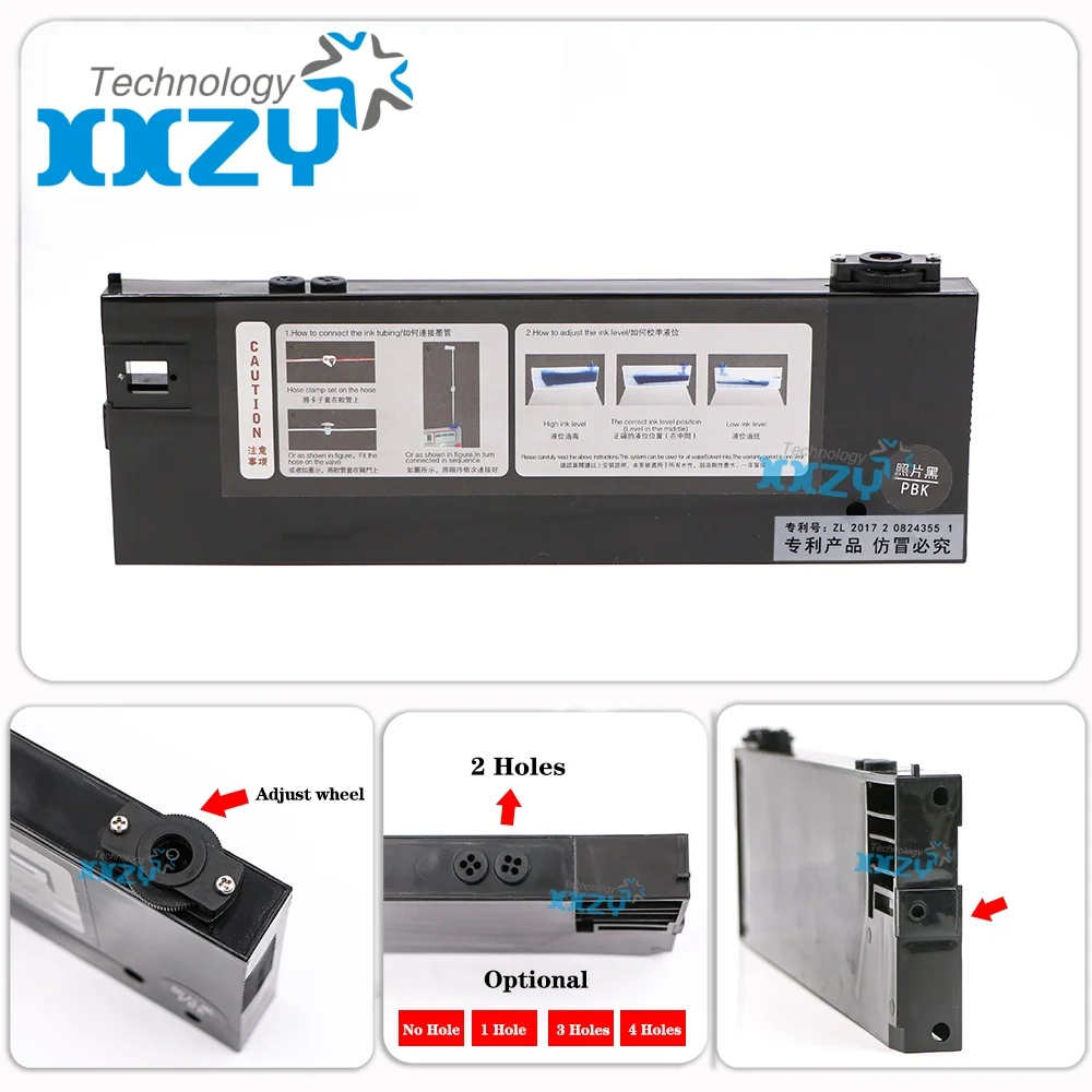 UV Refill Sub Tank with Float Printer Ink Cartridge 220ml Black Ink Tank for UV Printing Machine