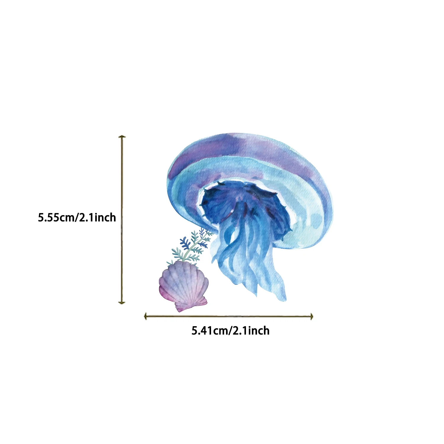 50 قطعة مجموعة من الأسماك الاستوائية PET ملصق لحقيبة التزلج المحمول الأمتعة الهاتف التصميم DIY بها بنفسك ملصق سلسلة الأحياء البحرية