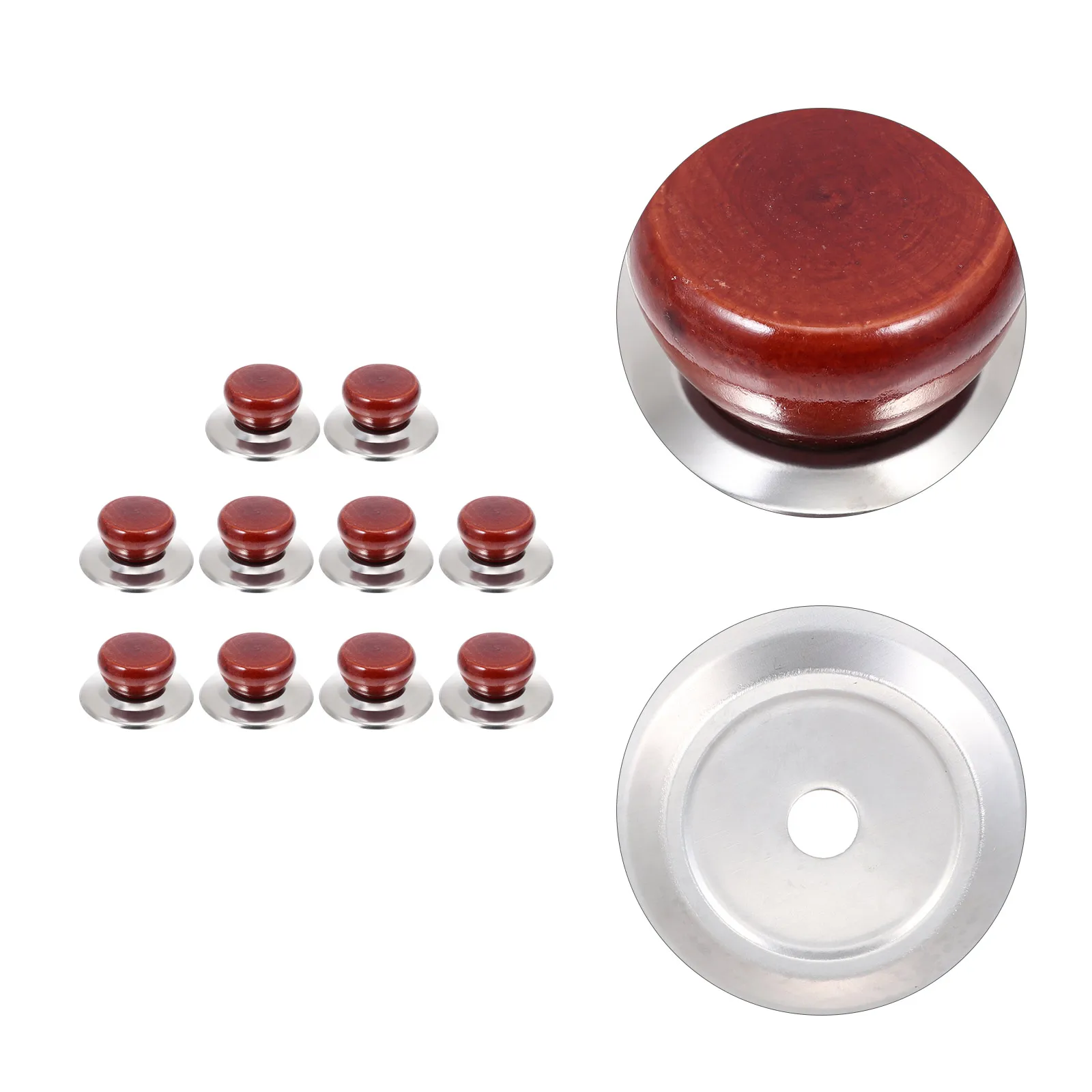 

10Sets Pot Lid Knobs Universal Pan Cover Handle Replacement Heat Resistant Anti-Scald Safe Grip Pot Lid Knob Kettle Handles