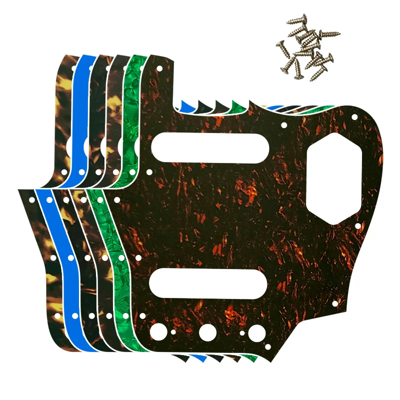 

5pcs Custom Guitar Pickgaurd Scratch Plate For 10 Scwer Holes US Jaguar Guitar Pickguard Scratch Plate Flame Pattern