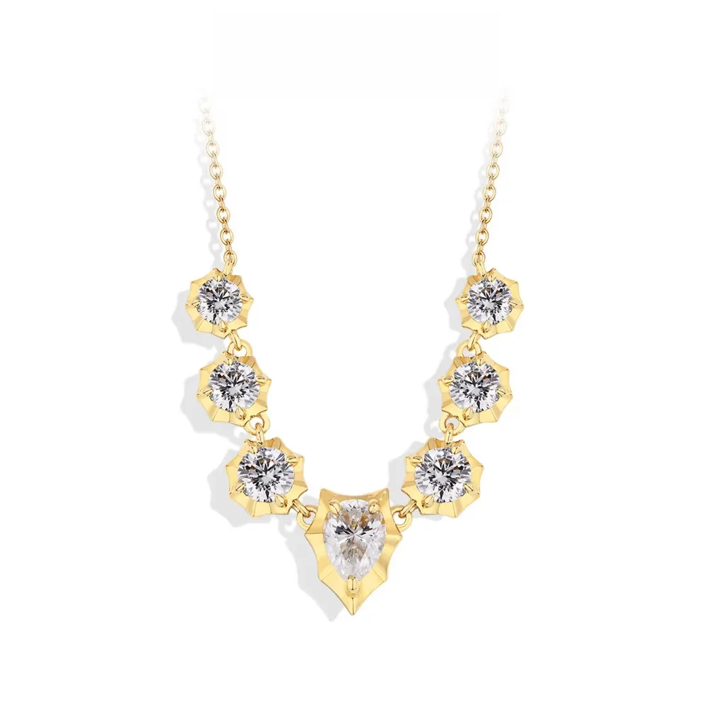 FCGJHW 2.6CTW Moissanite Necklaces for Women DVVS1 Diamond Pendant S925 Silver 18K White Gold Plated Wedding Party Gifts 2026