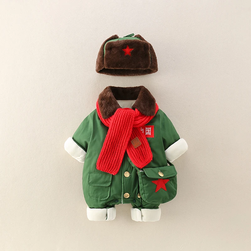 

Зимняя одежда для малышей Thiened Fce, хлопковая, утепленная, наряд для новогоднего праздника, для младенцев и малышей, в стиле принцессы, с пузырьками...