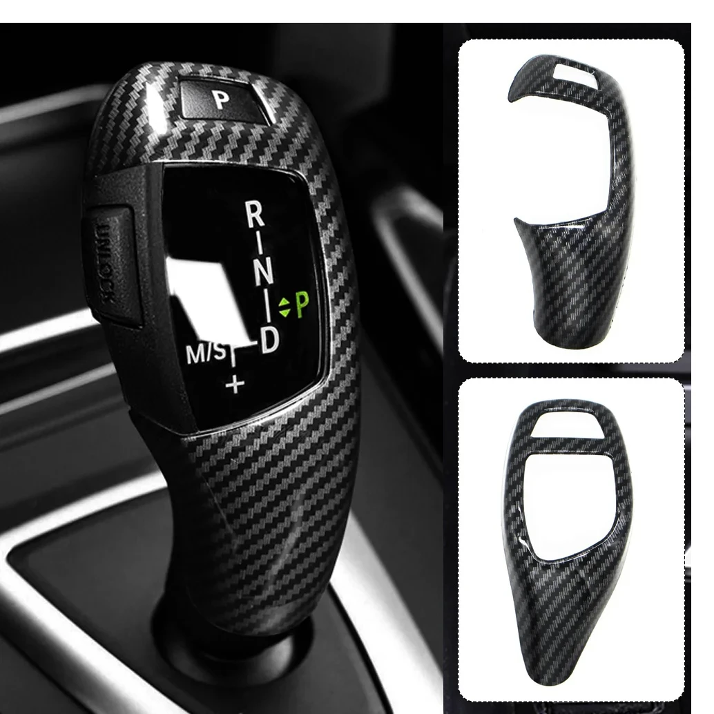 Carbon Fiber Texture for BMW F30 F10 F15 F07 F20 F21 F22 F32 F34 F35 5GT Car Gear Shift Panel Frame Gear Knob Cover Head Trim