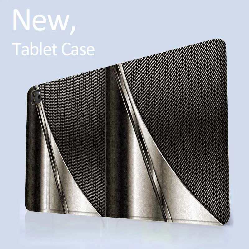 نمط ألياف الكربون المعدنية لجهاز iPad Pro Air Mini 1 2 3 4 5 6 7th 8th 9th 10th 11th 10.2 9.7 10.5 10.9 11 12.9 حافظة كمبيوتر لوحي #4