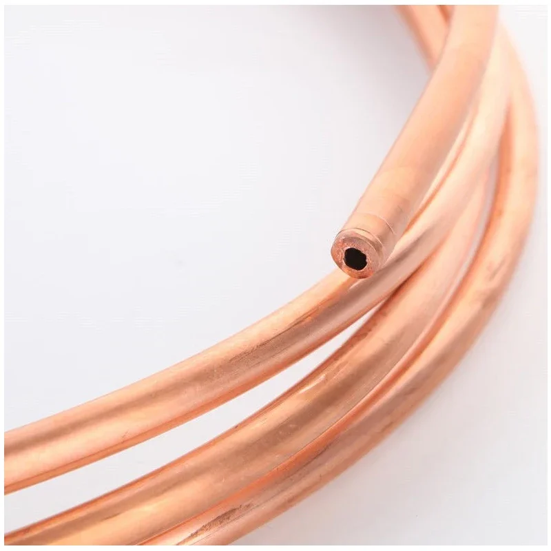 1/2/3/5Meters Copper Coil 99.9% T2 Soft Copper Tube Wire Pipe Air Conditioning Copper Tube OD2/3/4/5/6/8/10/12/14/16-19mm