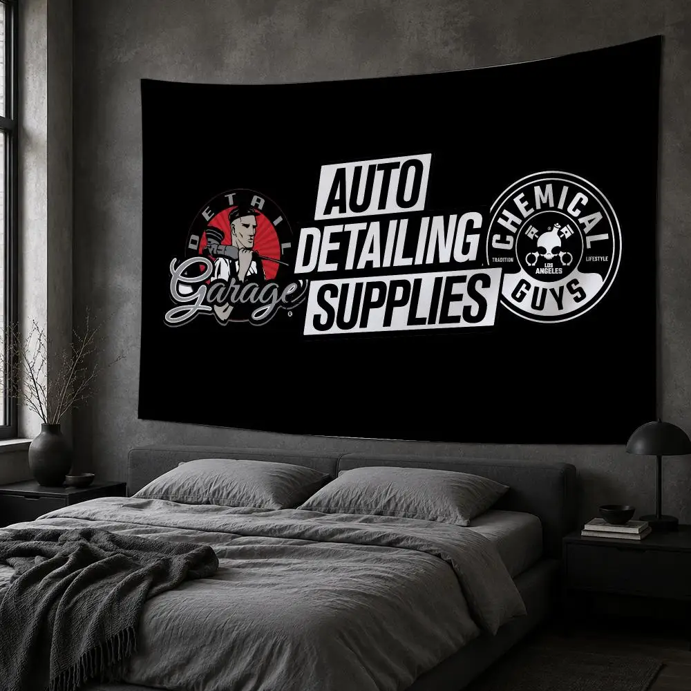 C-Chemical Guys Detail Garage Tapestry Bedroom Living Room Bar Party House Home Dorm Interior Wall Decor Background Banner
