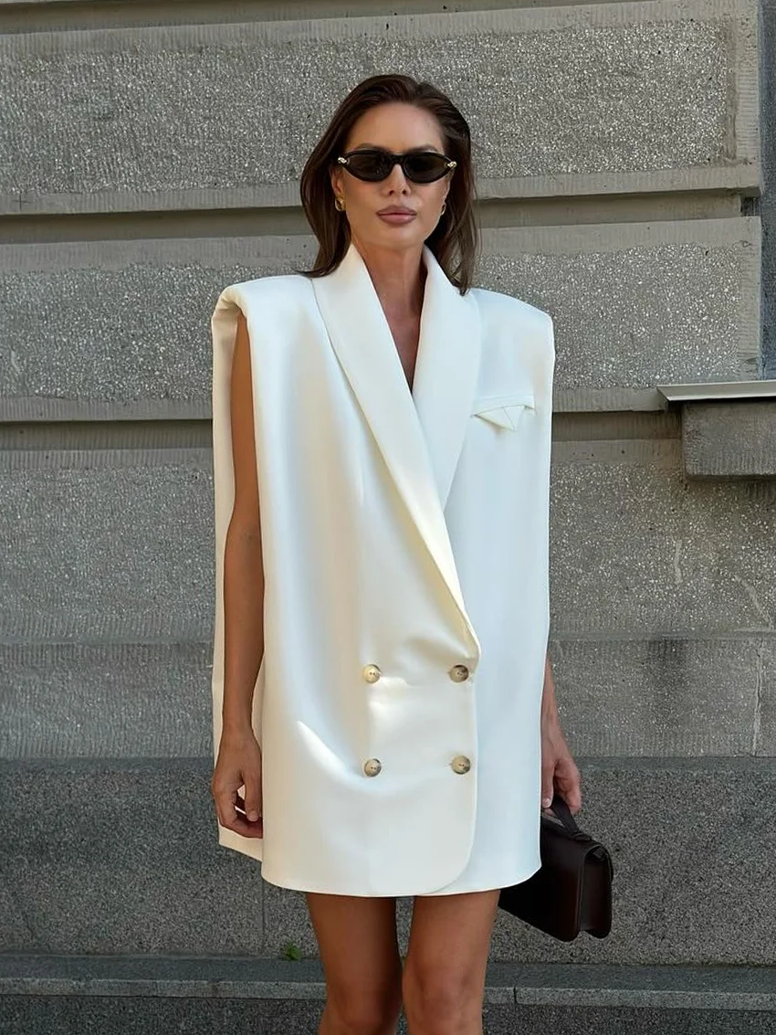 

Marthaqiqi White Fashion Ladies Nightwear Sleeveless Pajama Sexy Turn-Down Collar Nightgowns Mini Dress Fashion Female Sleepwear