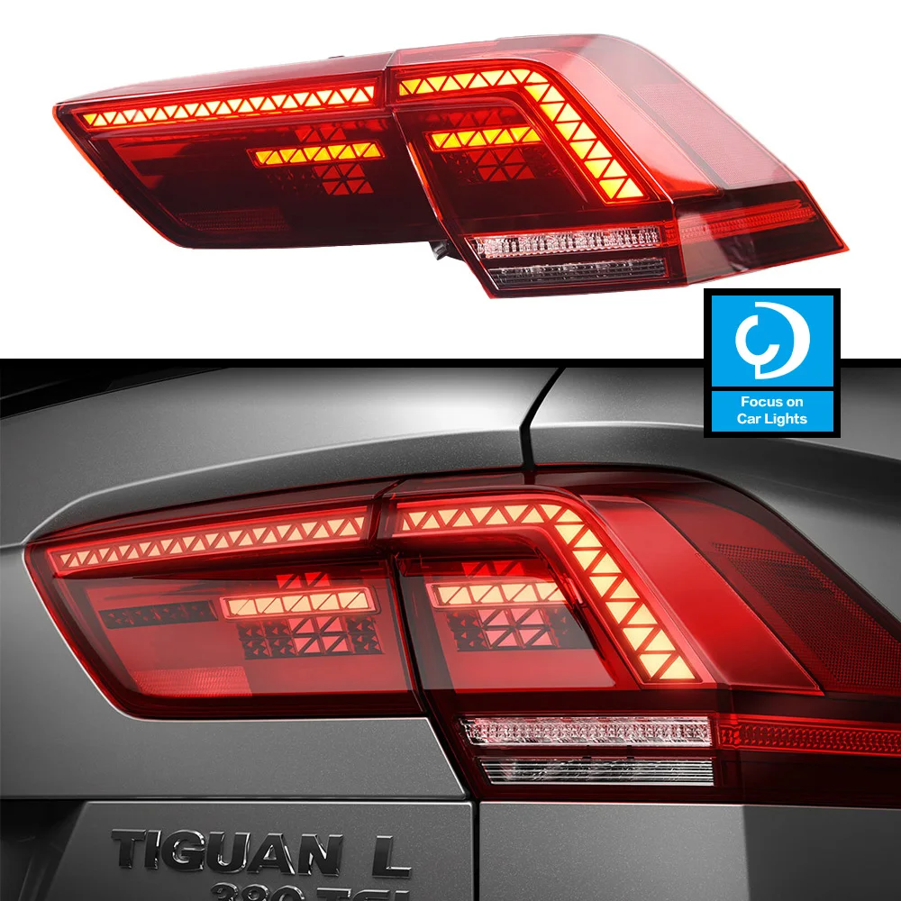 Taillights Styling For 16-21 Tiguan L Tail Light LED DRL Running Signal Brake Reversing Parking Lighthouse Facelift