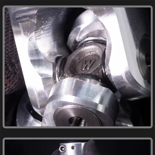 Imagen 2 del producto Acoplamiento de junta universal de aleación de aluminio 45*140, rodamiento de agujas transversales telescópicas de doble junta única de alta velocidad de precisión