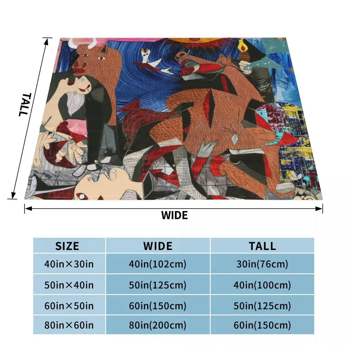 Guernica in color Throw Blanket Winter bed blankets Travel Blanket