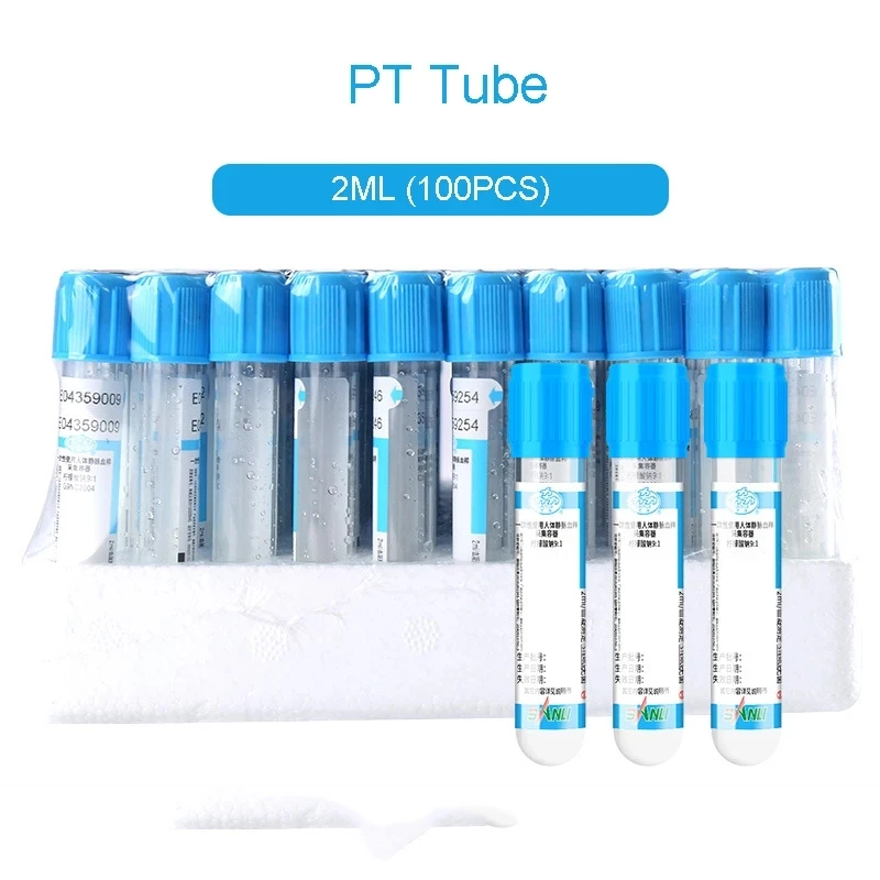 100pcs Disposable 2ml 5ml 10ml Vacuum Blood Collection Blue PRP Tube For Beauty Clinic