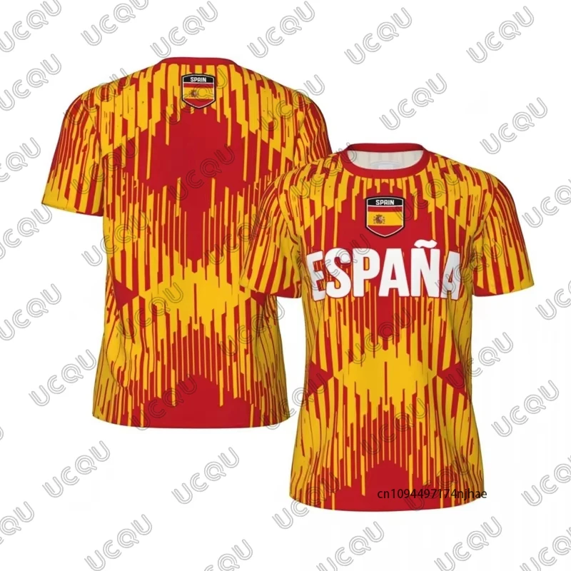 Summer New Spanish National Print Football Men's T-shirt Outdoor Sports Quick Dry Short Sleeve Tees Casual Kids/Adult Tops view 6